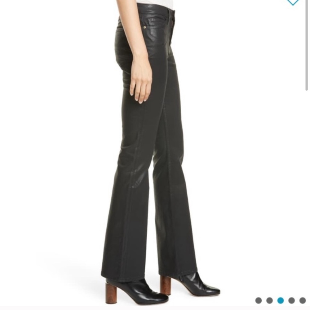 FRAME Mid Rise Le Mini Boot Pants- Coated Black